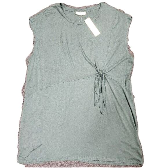 Sophie Rue Asymmetrical Knot Top Sz XL Casual Stretch Summer - Picture 1 of 7